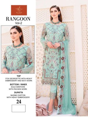 Alira Fashion Rangoon Vol 2 Georgette Pakistani salwar kameez catalogue wholesaler  Amavi