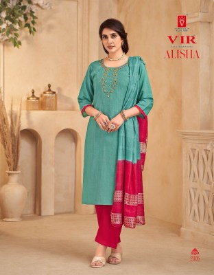 Alisha vol 1 by VIR Simmer fabrics hand work readymade suit catalogue at affordable rate readymade suit catalogs