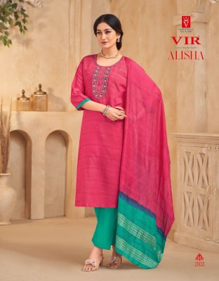 Alisha vol 1 by VIR Simmer fabrics hand work readymade suit catalogue at affordable rate readymade suit catalogs