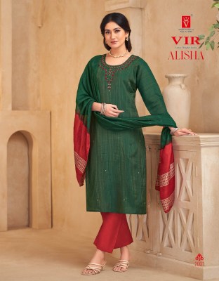 Alisha vol 1 by VIR Simmer fabrics hand work readymade suit catalogue at affordable rate readymade suit catalogs