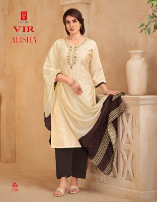 Alisha vol 1 by VIR Simmer fabrics hand work readymade suit catalogue at affordable rate readymade suit catalogs