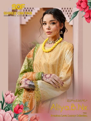 Aliya B Nx by Sof Exclusive karachi lawn cotton dress material catalogue at affordable rate Amavi