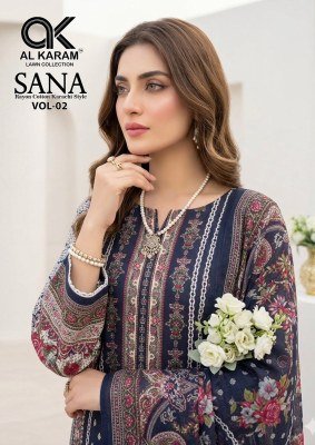 Alkaram Sana Vol 2 Karachi Readymade Rayon Cotton Kurti Pant with Dupatta Set 