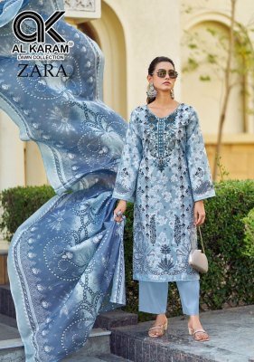 Alkaram Zara Vol 1 Rayon Kurti Pant Set with Dupatta (M–4XL) Karachi suits catalogs