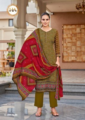 Alok Harshit Fashion Hub Nayan 7 Unstitched Pure Zam Digital Print Top, Swarovski Diamond Work, Cotton Bottom, Fancy Bandhez Dupatta Wholesale  dress material catalogs