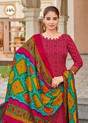 Alok Harshit Fashion Hub Nayan 7 Unstitched Pure Zam Digital Print Top, Swarovski Diamond Work, Cotton Bottom, Fancy Bandhez Dupatta Wholesale  dress material catalogs