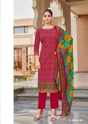 Alok Harshit Fashion Hub Nayan 7 Unstitched Pure Zam Digital Print Top, Swarovski Diamond Work, Cotton Bottom, Fancy Bandhez Dupatta Wholesale  dress material catalogs