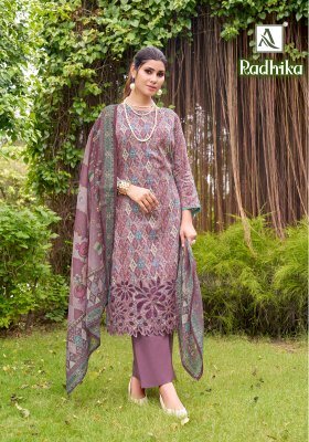 Alok Radhika Suit Make in India Designer Suits Pure Zam Cotton Embroidery Set Wholesale Ethnic Wear  readymade suit catalogs