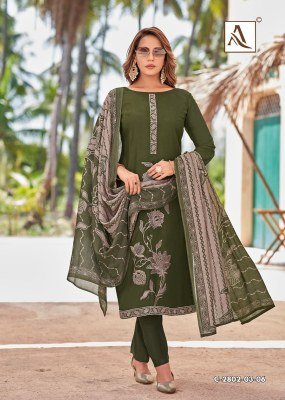 Alok Sonkali Unstitched Suit Premium Viscose Maslin Embroidery with Rayon Bottom And Fancy Digital Print Dupatta Wholesale dress material catalogs