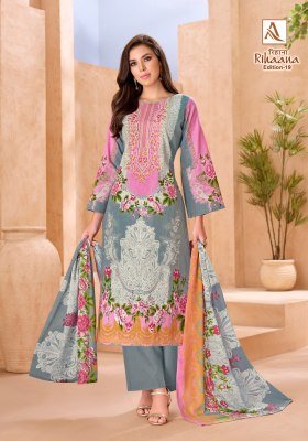 Alok Suit Rihaana-19 Pure Cambric Cotton Pakistani Print Dress Material dress material catalogs