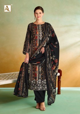 Alok Suit Sitara Night Pure Zam Cotton Foil Print Suit with Mal Mal Dupatta dress material catalogs