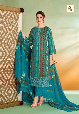 Alok Suit Sitara Night Pure Zam Cotton Foil Print Suit with Mal Mal Dupatta dress material catalogs