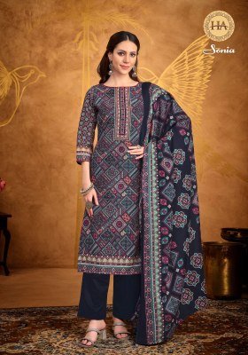 Alok Suit by Harshit Sonia Pure Soft Cotton Fancy Print Unstitched Suit with Swarovski Diamond Work And Designer Dupatta Wholesale  dress material catalogs