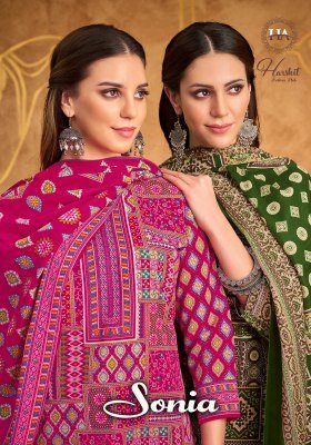 Alok Suit by Harshit Sonia Pure Soft Cotton Fancy Print Unstitched Suit with Swarovski Diamond Work And Designer Dupatta Wholesale  dress material catalogs