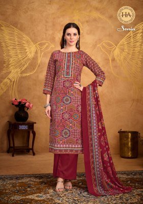 Alok Suit by Harshit Sonia Pure Soft Cotton Fancy Print Unstitched Suit with Swarovski Diamond Work And Designer Dupatta Wholesale  dress material catalogs