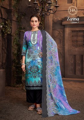 Alok Suits Harshit Fashion Hub  ZAINA 2  Unstitched Viscose Reyon Swarovski Work Suit with Designer Cotton Dupatta Wholesale kurtis catalogs