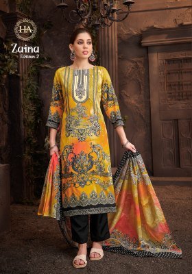 Alok Suits Harshit Fashion Hub  ZAINA 2  Unstitched Viscose Reyon Swarovski Work Suit with Designer Cotton Dupatta Wholesale kurtis catalogs