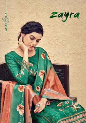 Amarsha by zayra pasmina digital printed with handwork kurti sharara and dupatta dress material catlog at wholesale rate Amavi