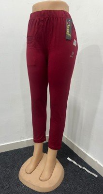 Amavi Comfort Lady Pant Cotton Stretch  Medium Rise  Ultra Comfortable Elastic Waistband with Front Mobile Pocket Wholesale bottom wear catalogs