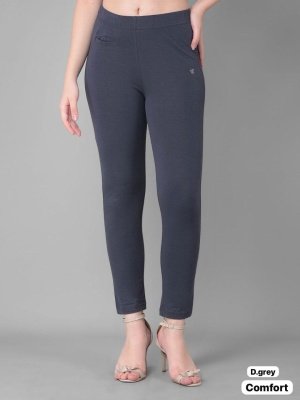 Amavi Comfort Lady Pant Cotton Stretch  Medium Rise  Ultra Comfortable Elastic Waistband with Front Mobile Pocket Wholesale bottom wear catalogs