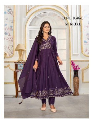 Amavi D.No.1046-E Pure Mull Dabu Cotton Kurti Set with Embroidery Work Wholesale Ethnic Combo Set kurti pant with dupatta Catalogs