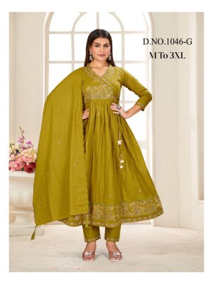 Amavi D.No.1046-G Pure Mull Dhabu Cotton Suit Set AndCotton Inner Wholesale Combo kurti pant with dupatta Catalogs