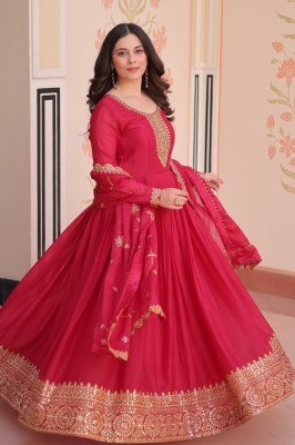 Amavi D No 9273 Star Georgette Gown with Zari And Cotton Inner Wholesale Ethnic Wear readymade suit catalogs
