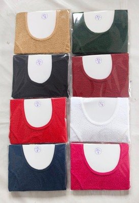 Amavi Elegant Balloon Sleeve Stretchable Blouse with Round Neck  Crash Jacquard Lycra Fabric Wholesale blouse