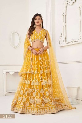 Amavi New Design No 2122 Mustard Yellow Beautiful Lehenga Choli Collection  lehenga choli