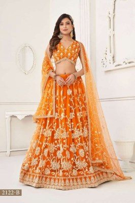 Amavi New Design No 2122B Orange Coolers Beautiful Lehenga Choli Collection  Amavi
