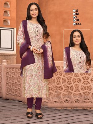 Amavi Presents Modal printed Embroidery Work Kurti Pant Dupatta Set Size Set Combo Kurti wholesale price  