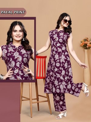 Amavi Presents Payal Printed Kurta With Pant Co Ord Set Collection  Size wise Combo Set