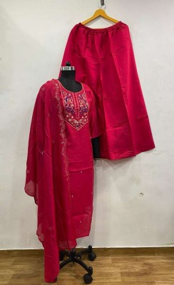 Amavi Presents Roman Silk Hand Work Ready Made size set Palazzo Suits collection  Amavi