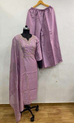 Amavi Presents Roman Silk Hand Work Ready Made size set Palazzo Suits  kurtis catalogs