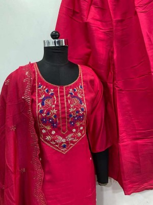 Amavi Presents Roman Silk Hand Work Ready Made size set Palazzo Suits collection  kurtis catalogs