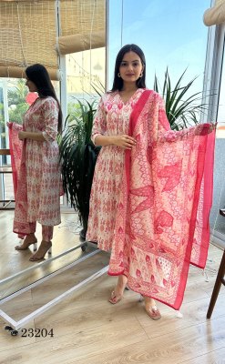 Buy Mind-blowing WS1043 Anvitha Cotton Khadi Print Complete Suit