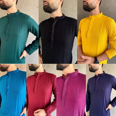 Amavi by Traditional chikan work kurta for all beautiful occasions mens kurta