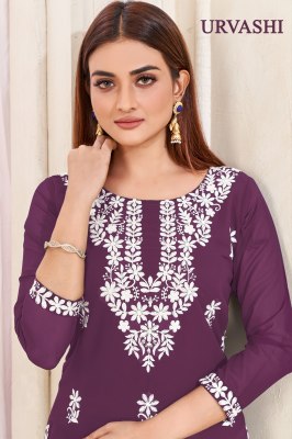 Amavi by Urvashi present faux georgette embroidered western tunic catalogue at wholesale price Amavi