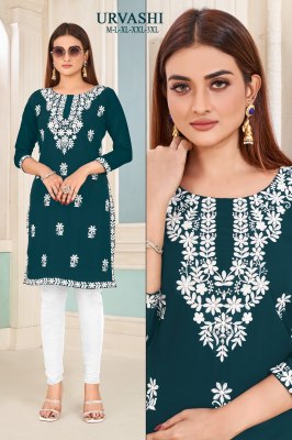Amavi by Urvashi present faux georgette embroidered western tunic catalogue at wholesale price western wear catalogs