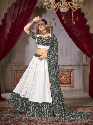 Amavi by ghoomar Cotton with Ikkat print with foil designer lehenga choli catalogue at wholesale rate kurtis catalogs