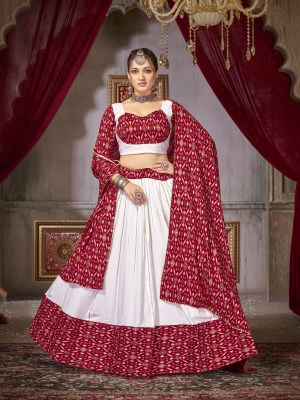Amavi by ghoomar Cotton with Ikkat print with foil designer lehenga choli catalogue at wholesale rate kurtis catalogs