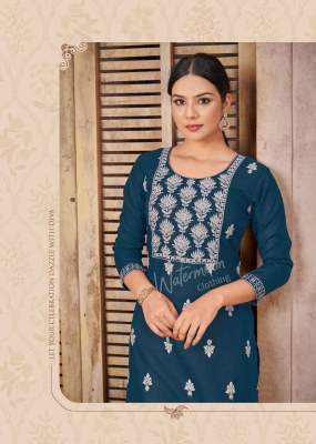 Amavi by yogita cotton fabric with embroidery fancy top at wholsale rate kurtis catalogs