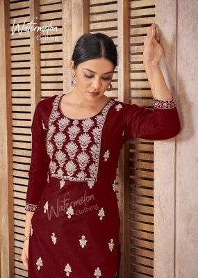 Amavi by yogita cotton fabric with embroidery fancy top at wholsale rate kurtis catalogs