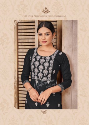 Amavi by yogita cotton fabric with embroidery fancy top at wholsale rate kurtis catalogs