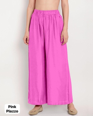 Amavi lunch Trendy Full Flair Solid plazzo in 11 Colors with one side pocket at low range bottom wear catalogs