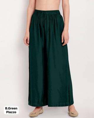 Amavi lunch Trendy Full Flair Solid plazzo in 11 Colors with one side pocket at low range bottom wear catalogs