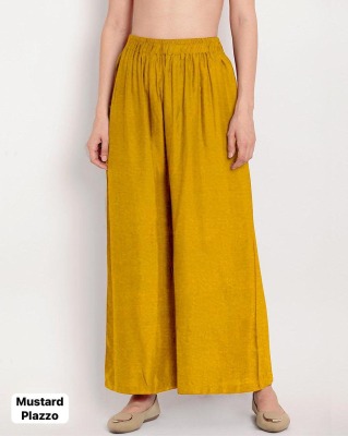 Amavi lunch Trendy Full Flair Solid plazzo in 11 Colors with one side pocket at low range bottom wear catalogs