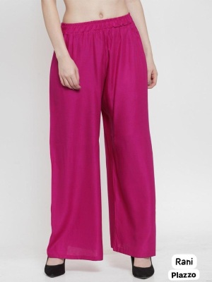 Amavi lunch Trendy Full Flair Solid plazzo in 11 Colors with one side pocket at low range bottom wear catalogs