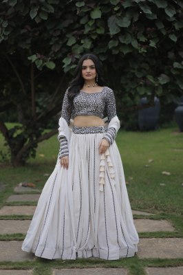 Amavi newly lunch georgette party wear lehenga choli with sequence work  lehenga choli