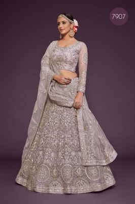 Amavi present 7907 designer embroidered net lehenga choli at low rate Womens